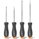Набор отверток "Home Series Gray" Deli HT1004C 4шт  SL5x100+SL6x150+PH1x100+PH2x150, эксклюзивный дизайн, рукоятка из высококачественного софттач пластика