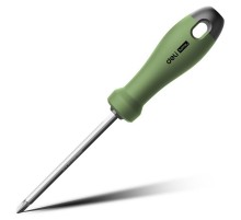 Двухсторонняя отвертка "Home Series Green" Deli HT1055L SL5+PH1, длина жала 100мм, эксклюзивный дизайн, рукоятка из высококачественного софттач пластика