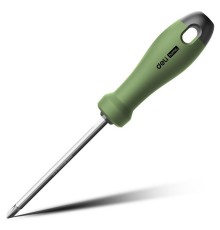 Двухсторонняя отвертка "Home Series Green" Deli HT1055L SL5+PH1, длина жала 100мм, эксклюзивный дизайн, рукоятка из высококачественного софттач пластика