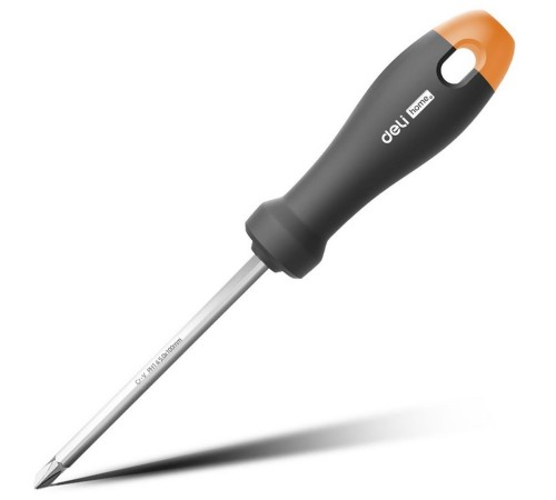 Двухсторонняя отвертка "Home Series Gray" Deli HT1055C SL5+PH1, длина жала 100мм, эксклюзивный дизайн, рукоятка из высококачественного софттач пластика Двухсторонняя отвертка "Home Series Gray" Deli HT1055C SL5+PH1, длина жала 100мм, эксклюзивный дизайн, рукоятка из высококачественного софттач пластика
