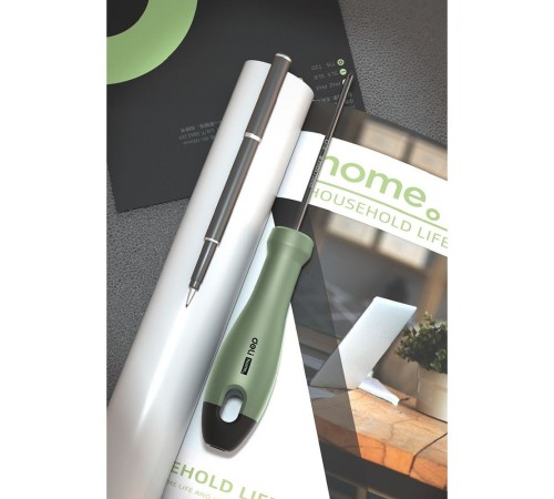 Крестовая отвертка "Home Series Green" Deli HT1203L PH0x75мм  Эксклюзивный дизайн, рукоятка из высококачественного софттач пластика
