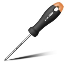 Крестовая отвертка "Home Series Gray" Deli HT1205C PH1x100мм  Эксклюзивный дизайн, рукоятка из высококачественного софттач пластика