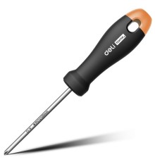 Крестовая отвертка "Home Series Gray" Deli HT1205C PH1x100мм  Эксклюзивный дизайн, рукоятка из высококачественного софттач пластика