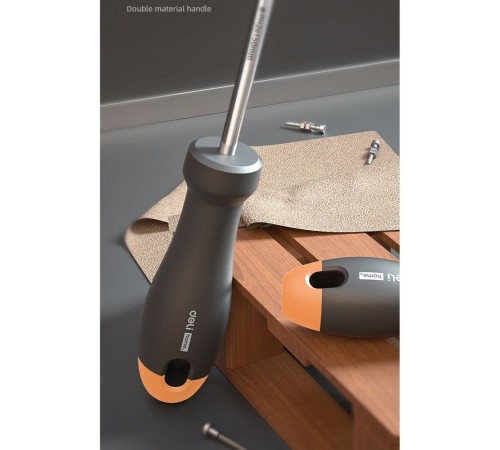 Крестовая отвертка "Home Series Gray" Deli HT1206C PH2x150мм  Эксклюзивный дизайн, рукоятка из высококачественного софттач пластика