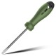 Шлицевая отвёртка "Home Series Green" Deli HT1105L 5x100мм Эксклюзивный дизайн, рукоятка из высококачественного софттач пластика