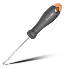 Шлицевая отвёртка "Home Series Gray" Deli HT1103C 3x75мм  Эксклюзивный дизайн, рукоятка из высококачественного софттач пластика