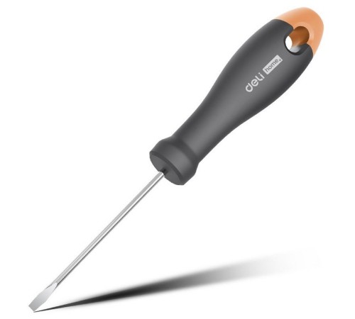 Шлицевая отвёртка "Home Series Gray" Deli HT1103C 3x75мм Эксклюзивный дизайн, рукоятка из высококачественного софттач пластика Шлицевая отвёртка "Home Series Gray" Deli HT1103C 3x75мм Эксклюзивный дизайн, рукоятка из высококачественного софттач пластика