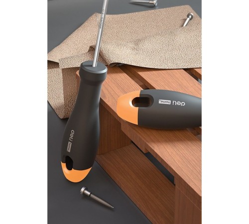 Шлицевая отвёртка "Home Series Gray" Deli HT1103C 3x75мм Эксклюзивный дизайн, рукоятка из высококачественного софттач пластика Шлицевая отвёртка "Home Series Gray" Deli HT1103C 3x75мм Эксклюзивный дизайн, рукоятка из высококачественного софттач пластика