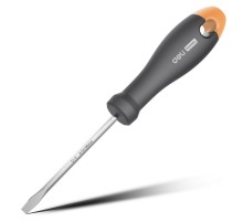 Шлицевая отвёртка "Home Series Gray" Deli HT1105C 5x100мм  Эксклюзивный дизайн, рукоятка из высококачественного софттач пластика