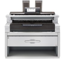 МФУ Ricoh MP W6700SP (А0, ч/б, 6.7/3.3 ppm A1/A0, 2.5 GB+HDD320 GB, 600dpi, USB, Network, 2х рулонный податчик, ЖК-панель 9", без тонера, девелопера, инструкции) (417290), запуск инженером