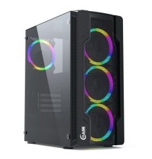 Powercase CMIXB-L4 Корпус Mistral X4 Mesh LED, Tempered Glass, 4x 120mm fan, чёрный, ATX  (CMIXB-L4)