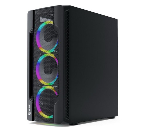 Powercase CMIXB-L4 Корпус Mistral X4 Mesh LED, Tempered Glass, 4x 120mm fan, чёрный, ATX  (CMIXB-L4)