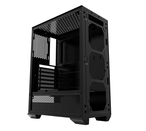 Powercase CMIXB-L4 Корпус Mistral X4 Mesh LED, Tempered Glass, 4x 120mm fan, чёрный, ATX  (CMIXB-L4)
