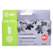 Картридж струйный Cactus CS-CLI481XXLBK черный (12мл) для Canon Pixma TR7540/TR8540/TS6140/TS8140