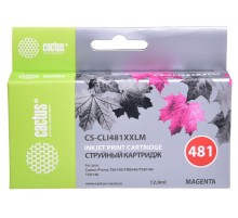 Картридж струйный Cactus CS-CLI481XXLM пурпурный (12мл) для Canon Pixma TR7540/TR8540/TS6140/TS8140