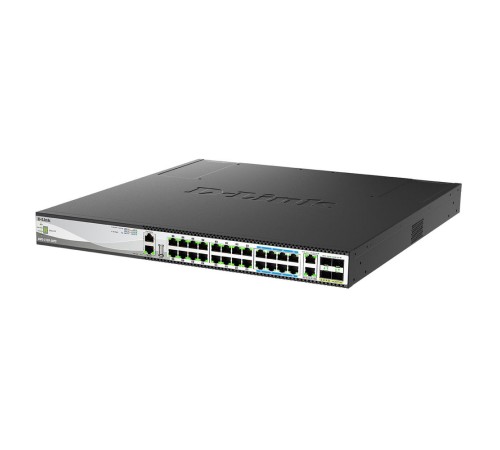 DMS-3130-30PS/A1A Управляемый L3 стекируемый коммутатор с 16 портами 100/1000/2.5GBase-T, 8 портами 5GBase-T, 2 портами 10GBase-T и 4 портами 25GBase-X SFP28 (16 портов PoE 802.3af/at, 8 портов PoE 802.3bt, PoE-бюджет 740 Вт) DMS-3130-30PS/A1A Управляемый L3 стекируемый коммутатор с 16 портами 100/1000/2.5GBase-T, 8 портами 5GBase-T, 2 портами 10GBase-T и 4 портами 25GBase-X SFP28 (16 портов PoE 802.3af/at, 8 портов PoE 802.3bt, PoE-бюджет 740 Вт)