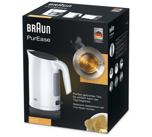 Чайник электрический Braun WK3100 1.7л. 2200Вт белый (корпус: пластик) Чайник электрический Braun WK3100 1.7л. 2200Вт белый (корпус: пластик)