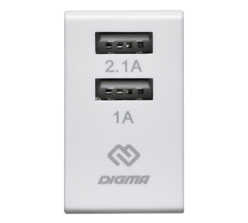Сетевое зар./устр. Digma DGWC-2U-3A-WG 2.1A+1A универсальное белый Сетевое зар./устр. Digma DGWC-2U-3A-WG 2.1A+1A универсальное белый