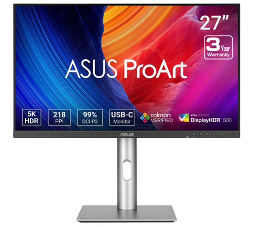Монитор ASUS 27" ProArt PA278CGV IPS 5120x2880 5ms 350cd HDR10 60Hz HDMI USB-Hub*2 DP MM Swivel Pivot HAS Black-Silver