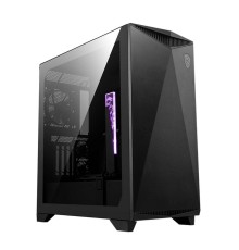 MPG GUNGNIR 300P AIRFLOW Midi Tower, EATX, 2xUSB 3.2 Gen 1, 1xUSB 3.2 Gen2 Type-C, 4x120mm PWM black Fan, 1x80mm Fan, 2x 6015 Fan, MPG PCI-E 4.0 X16 RISER CABLE, Tempered Glass Window