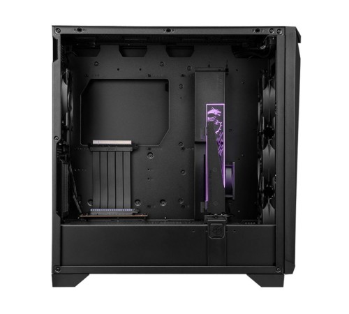 MPG GUNGNIR 300P AIRFLOW Midi Tower, EATX, 2xUSB 3.2 Gen 1, 1xUSB 3.2 Gen2 Type-C, 4x120mm PWM black Fan, 1x80mm Fan, 2x 6015 Fan, MPG PCI-E 4.0 X16 RISER CABLE, Tempered Glass Window