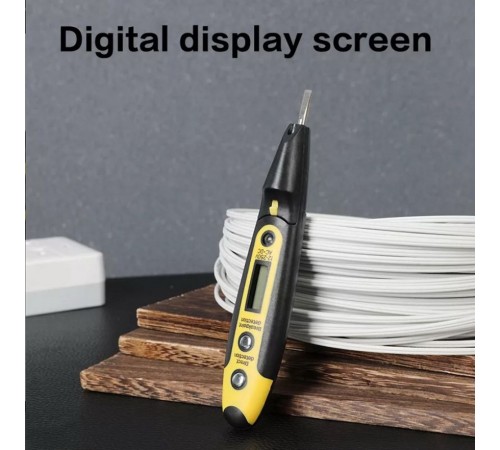 Измерительный и разметочный инструмент Deli Индикаторная отвертка-тестер напряжения цифровая Deli DL8005 (12-250 В)