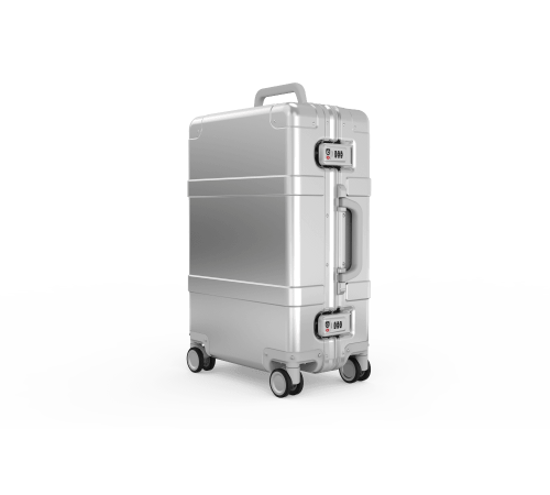 Чемодан NINETYGO Metal Luggage  20" серебряный