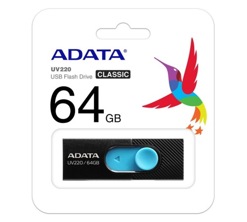 Флэш-накопитель 64GB AUV220-64G-RBKBL BLACK ADATA Флэш-накопитель 64GB AUV220-64G-RBKBL BLACK ADATA