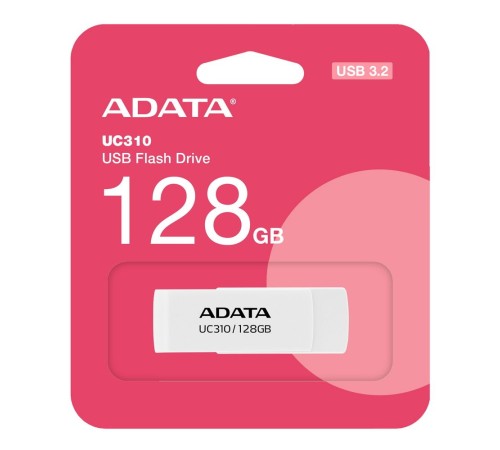 Флеш Диск A-DATA 128GB <UC310-128G-RWH> UC310, USB 3.2, белый