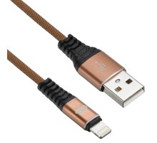 Кабель Digma LIGHT-0.15M-BR USB (m)-Lightning (m) 0.15м коричневый