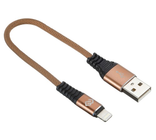 Кабель Digma LIGHT-0.15M-BR USB (m)-Lightning (m) 0.15м коричневый