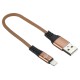 Кабель Digma LIGHT-0.15M-BR USB (m)-Lightning (m) 0.15м коричневый