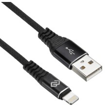Кабель Digma LIGHT-3M-BRAIDED-BLK USB (m)-Lightning (m) 3м черный