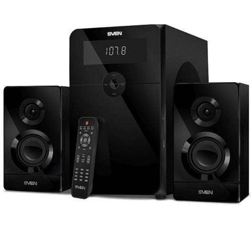 SVEN MS-2250, черный, акустическая система 2.1, мощность (RMS): 50Вт + 2х15Вт, SD/USB, FM-радио, LED-дисплей, пульт ДУ, Bluetooth SVEN MS-2250 (SV-016722) SVEN MS-2250, черный, акустическая система 2.1, мощность (RMS): 50Вт + 2х15Вт, SD/USB, FM-радио, LED-дисплей, пульт ДУ, Bluetooth SVEN MS-2250 (SV-016722)