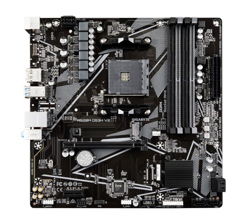 Материнская плата GIGABYTE A520M DS3H V2, SocketAM4, AMD A520, mATX, Ret