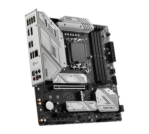 MAG B760M MORTAR II mATX LGA1700 4DDR5 PCI-Ex16 PCI-Ex4 3M.2 4SATA3 USB3.2 Gen2x Wi-Fi 6E 2,5G Ethernet