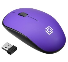 Мышь Оклик 515MW черный/пурпурный оптическая (1200dpi) беспроводная USB (3but)