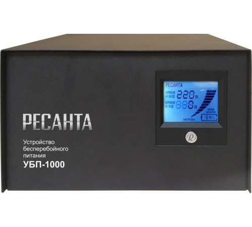 Стабилизатор напряжения Ресанта УБП-1000 электронный однофазный черный Стабилизатор напряжения Ресанта УБП-1000 электронный однофазный черный