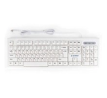 Клавиатура Gembird KB-8354U,{USB, бежевый/белый, 104 клавиши, кабель 1,45м}