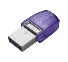 Флеш Диск Kingston 64Gb DataTraveler microDuo 3C DTDUO3CG3/64GB USB3.0 фиолетовый