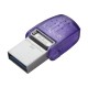 Флеш Диск Kingston 64Gb DataTraveler microDuo 3C DTDUO3CG3/64GB USB3.0 фиолетовый
