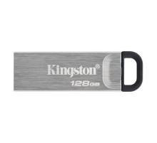 Флеш Диск Kingston 128Gb DataTraveler Kyson DTKN/128GB USB3.1 серебристый/черный