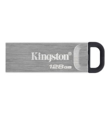 Флеш Диск Kingston 128Gb DataTraveler Kyson DTKN/128GB USB3.1 серебристый/черный