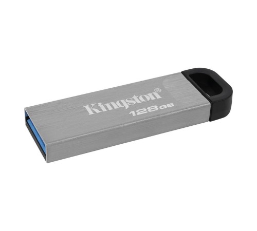 Флеш Диск Kingston 128Gb DataTraveler Kyson DTKN/128GB USB3.1 серебристый/черный
