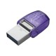 Флеш Диск Kingston 256Gb DataTraveler microDuo 3C DTDUO3CG3/256GB USB3.0 фиолетовый
