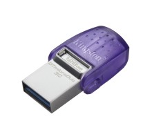 Флеш Диск Kingston 128Gb DataTraveler microDuo 3C DTDUO3CG3/128GB USB3.0 фиолетовый