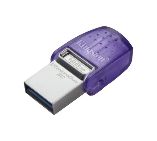 Флеш Диск Kingston 128Gb DataTraveler microDuo 3C DTDUO3CG3/128GB USB3.0 фиолетовый