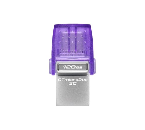 Флеш Диск Kingston 128Gb DataTraveler microDuo 3C DTDUO3CG3/128GB USB3.0 фиолетовый