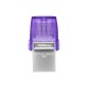 Флеш Диск Kingston 128Gb DataTraveler microDuo 3C DTDUO3CG3/128GB USB3.0 фиолетовый