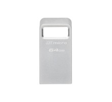Флеш Диск Kingston 64Gb DataTraveler Micro DTMC3G2/64GB USB3.0 серебристый